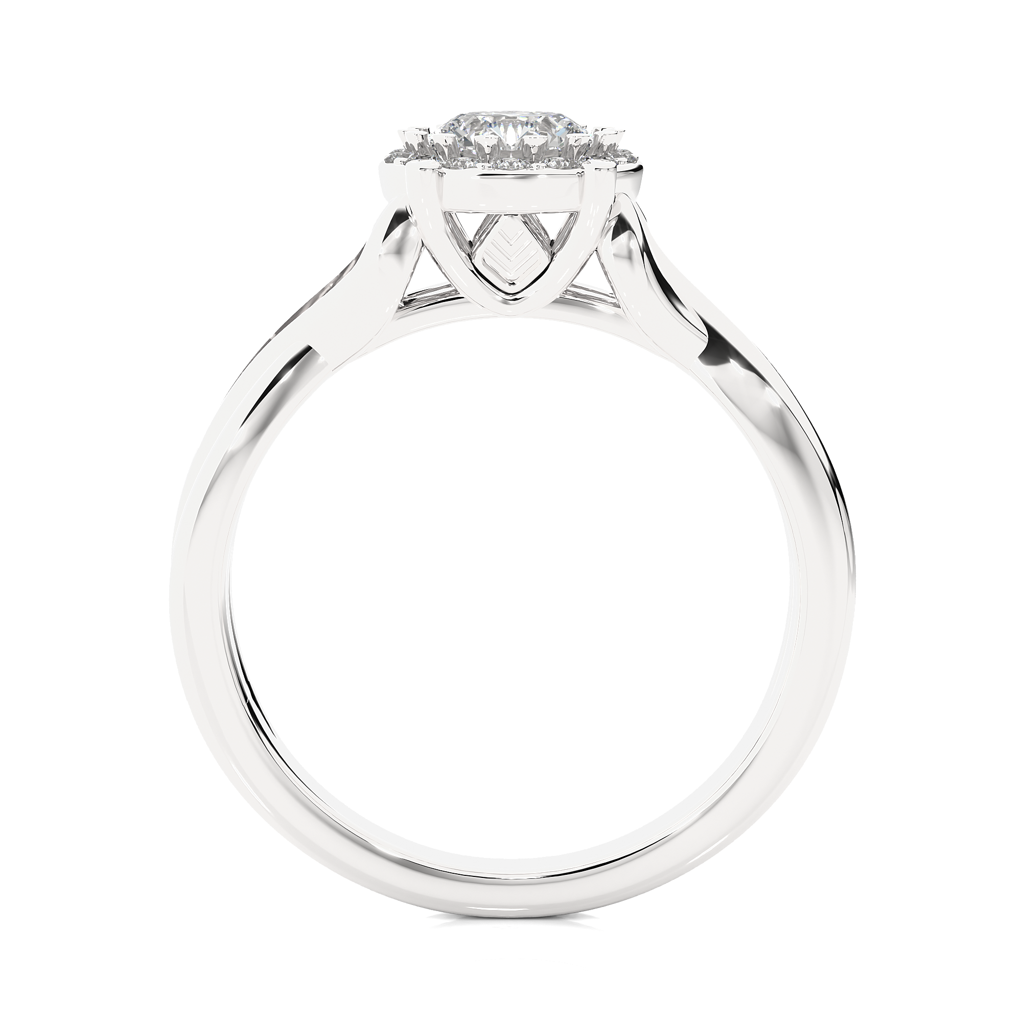 14K White Yellow Rose Gold  0.83 Carats Criss Cross Halo Diamond Ring