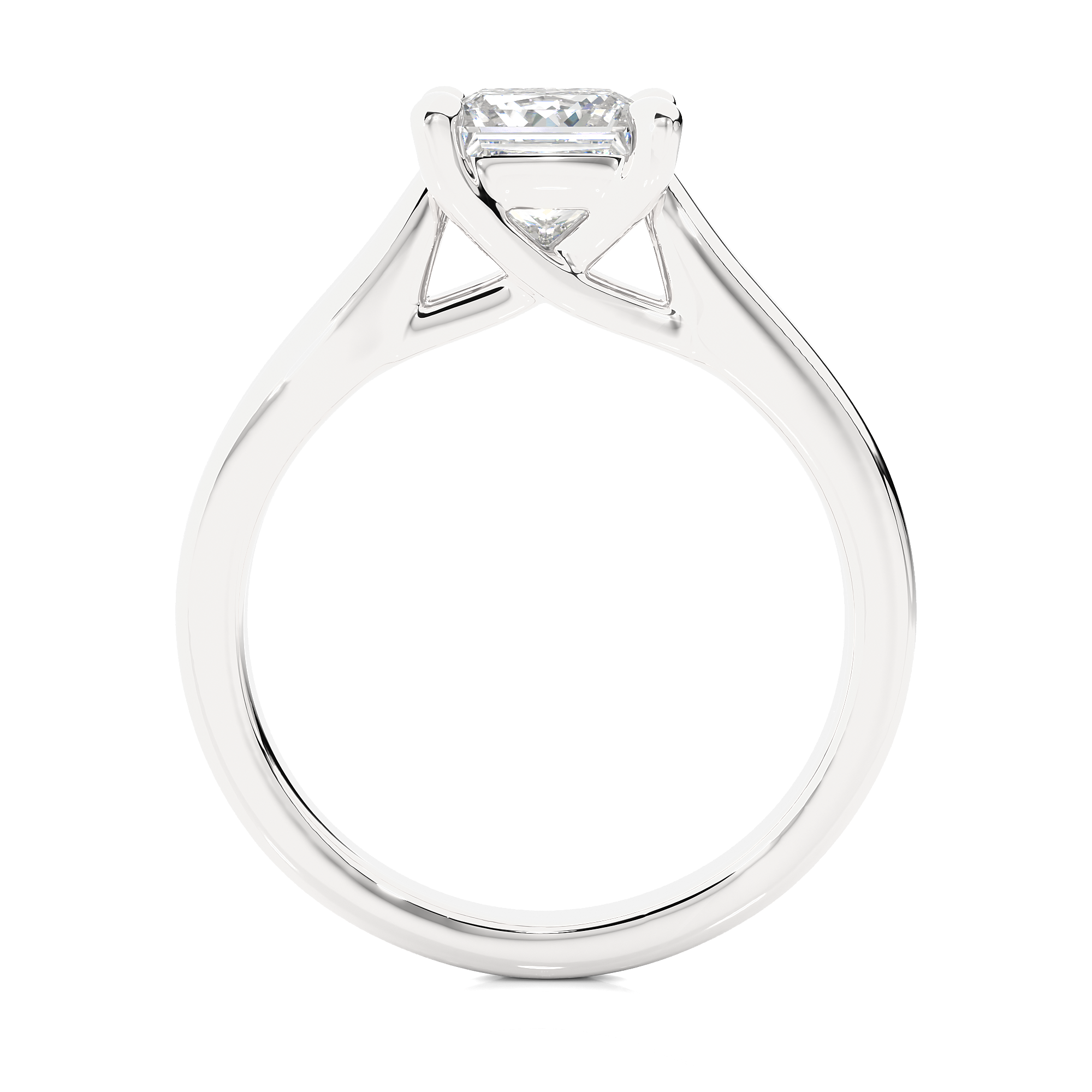 14K White Yellow Rose Gold 1.35 Princess Diamond Ring