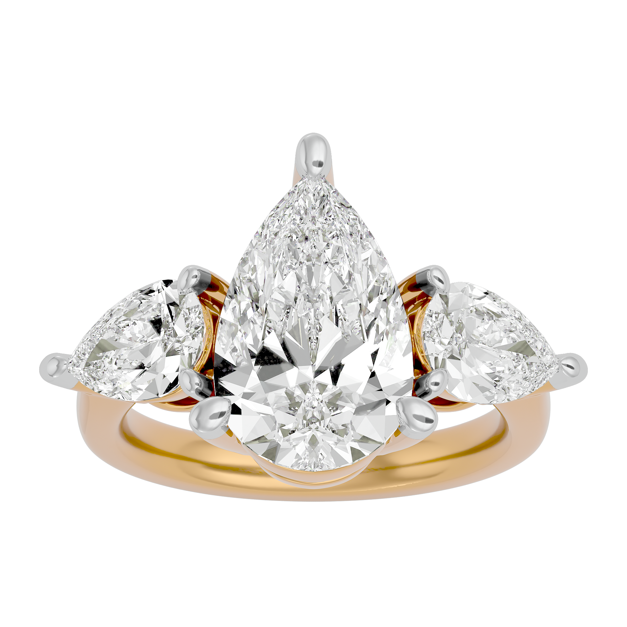 Golden Pear Elegance Ring