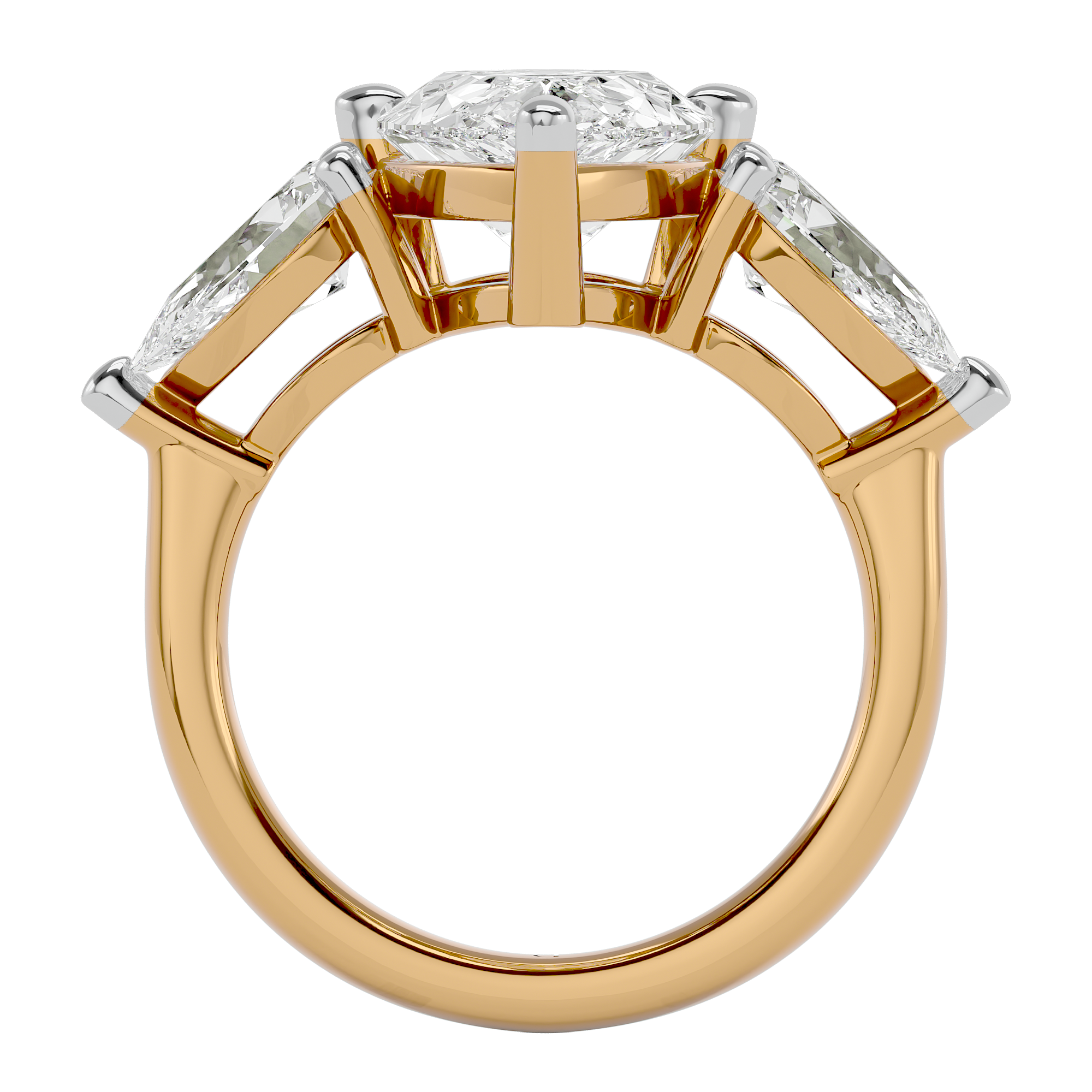 Golden Pear Elegance Ring