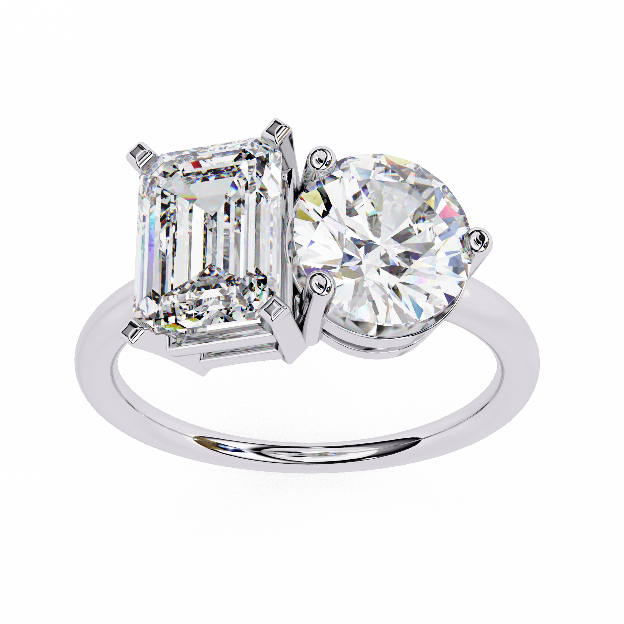 Twin Flame Diamond Ring