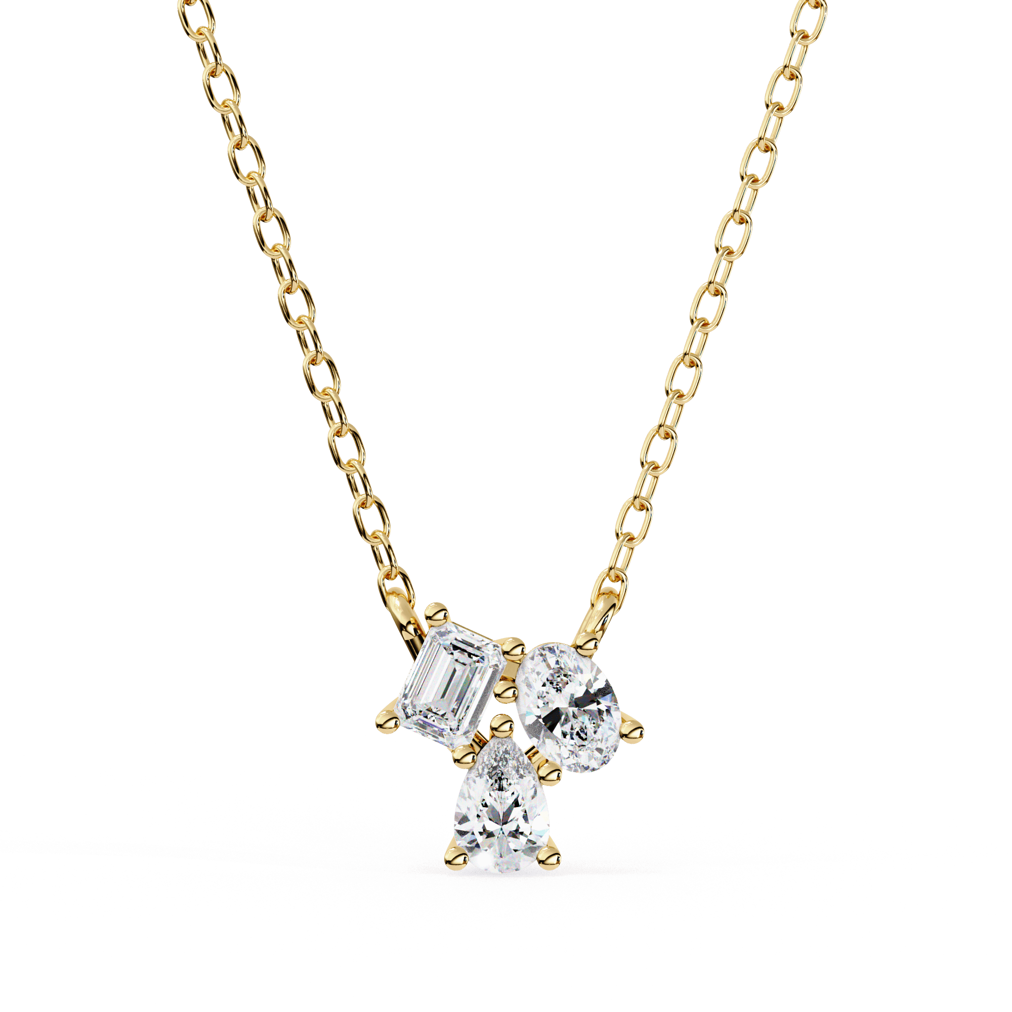 Luminara Trio Diamond Pendant - Blu Jewellery