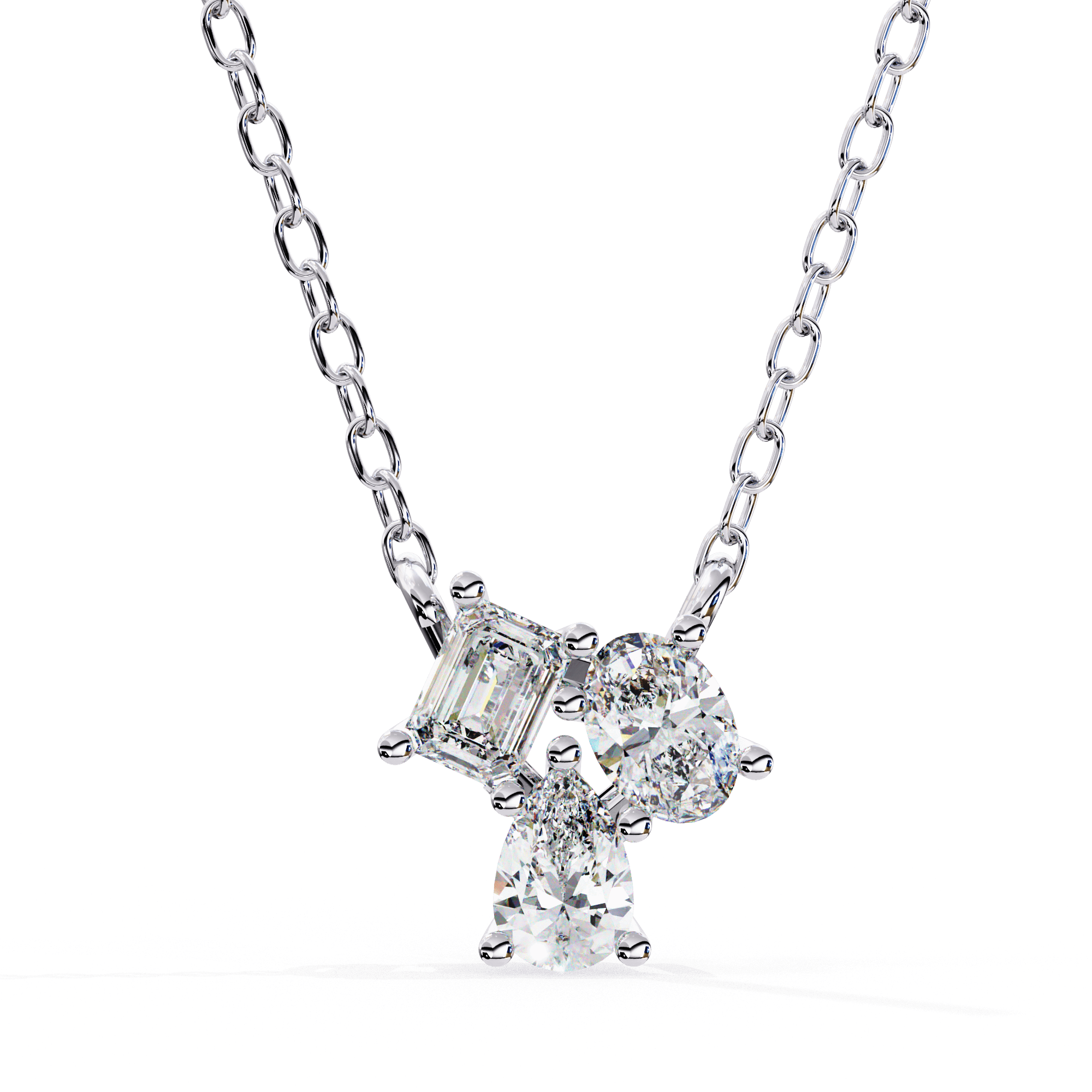 Luminara Trio Diamond Pendant - Blu Jewellery