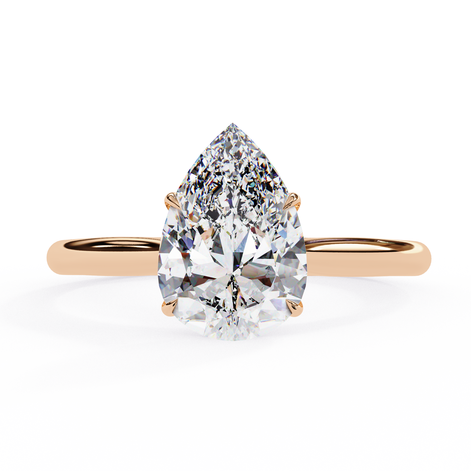 Aurora Pear Diamond Ring