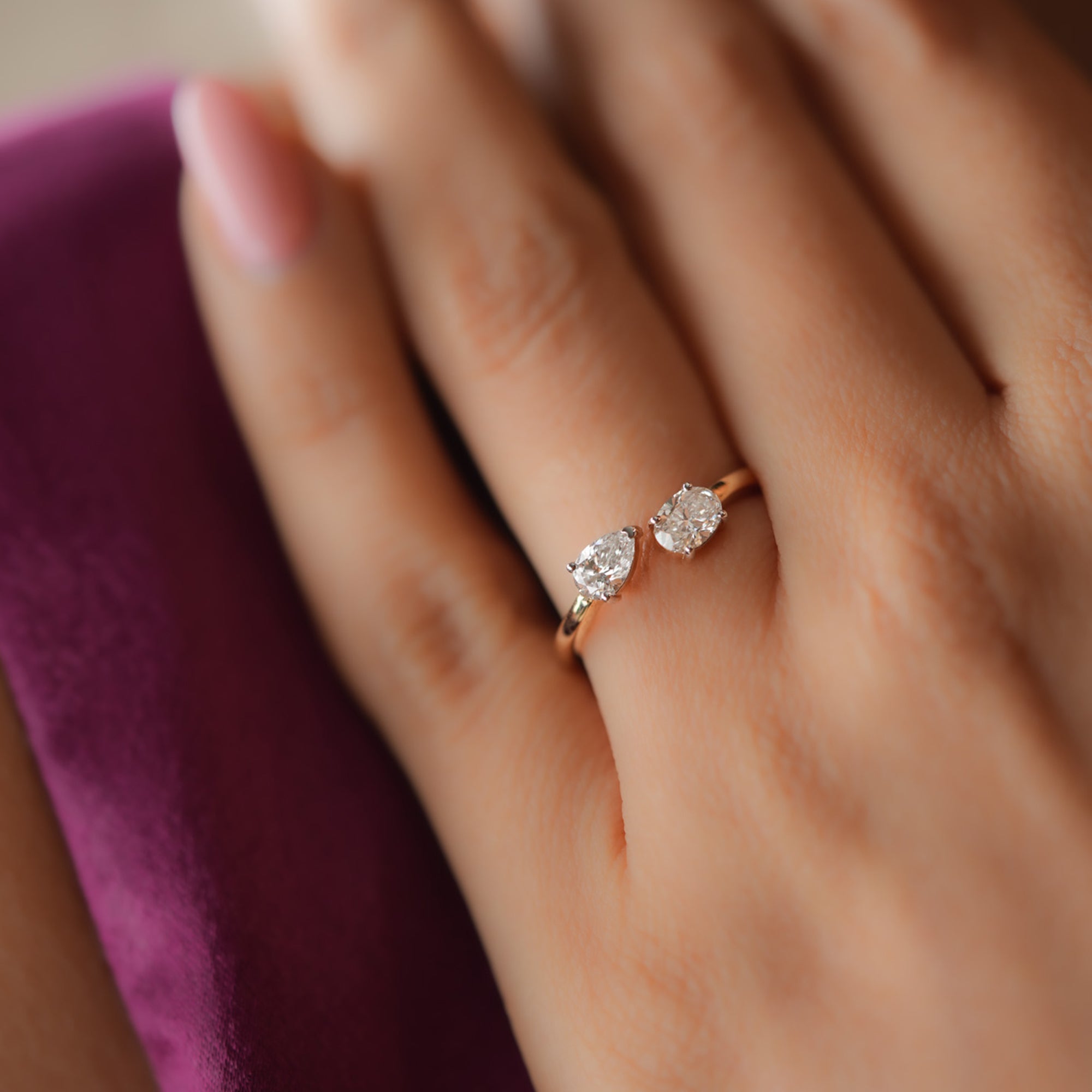 Twin Radiance Solitaire Diamond Ring