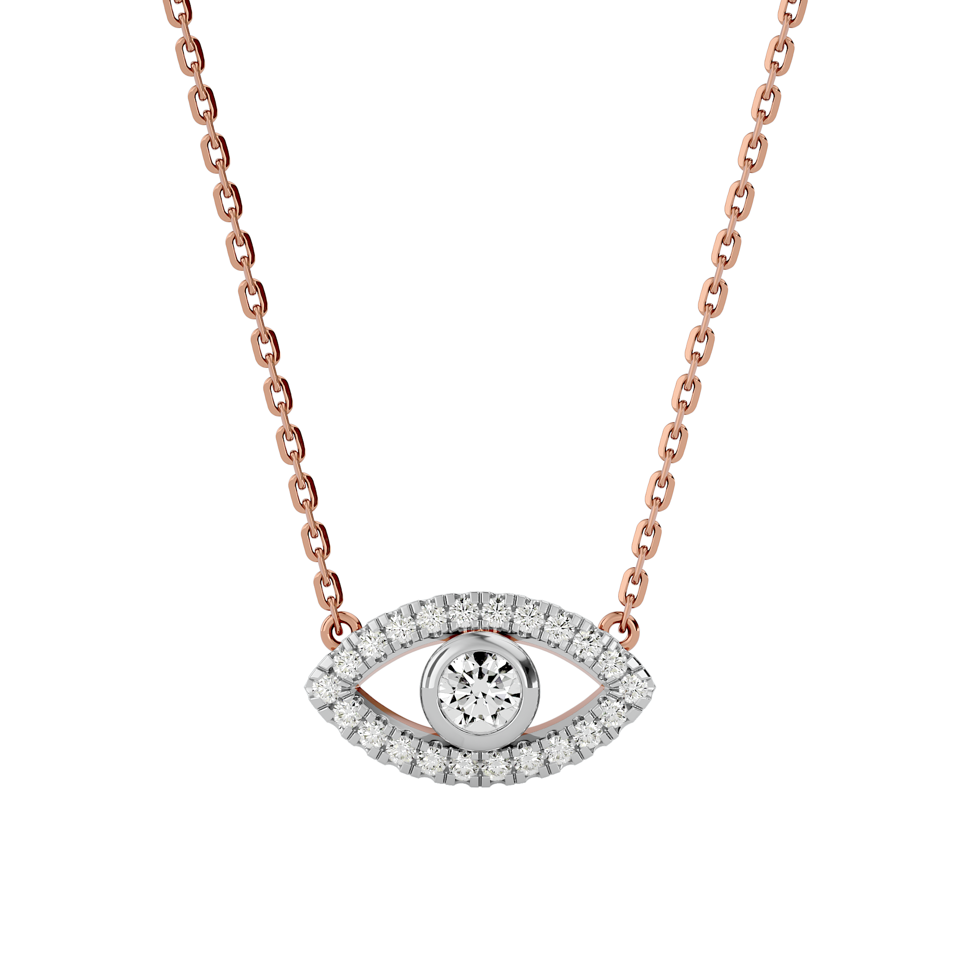 Evil Eye Solitaire Pendant