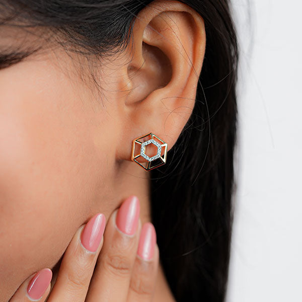 Regal Gleam Diamond Earrings