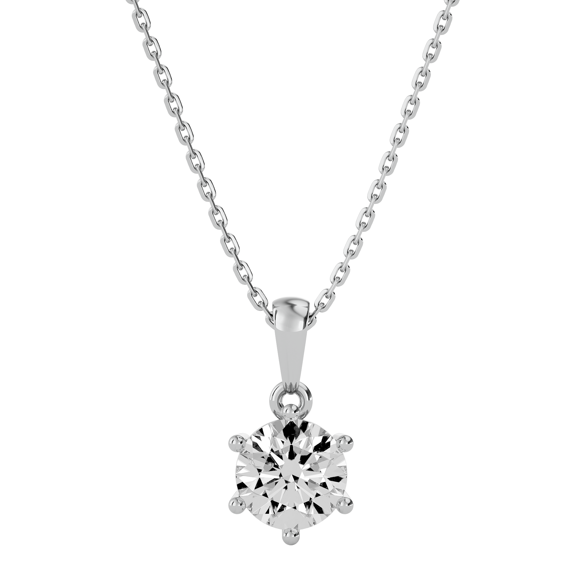 Circle of Light Solitaire Pendant