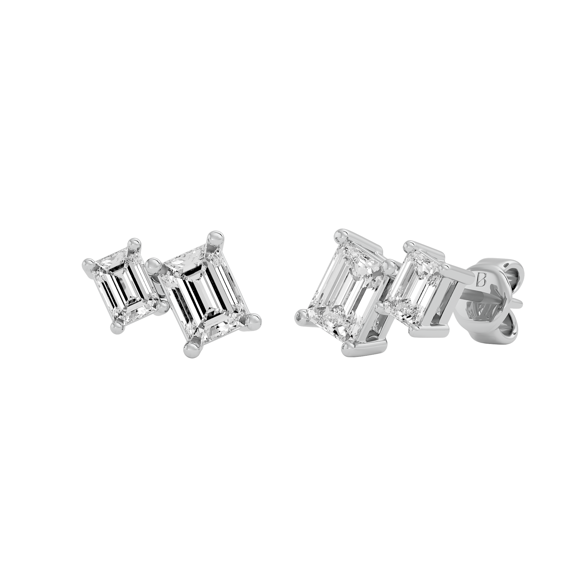 Regal Emerald Solitaire Earrings