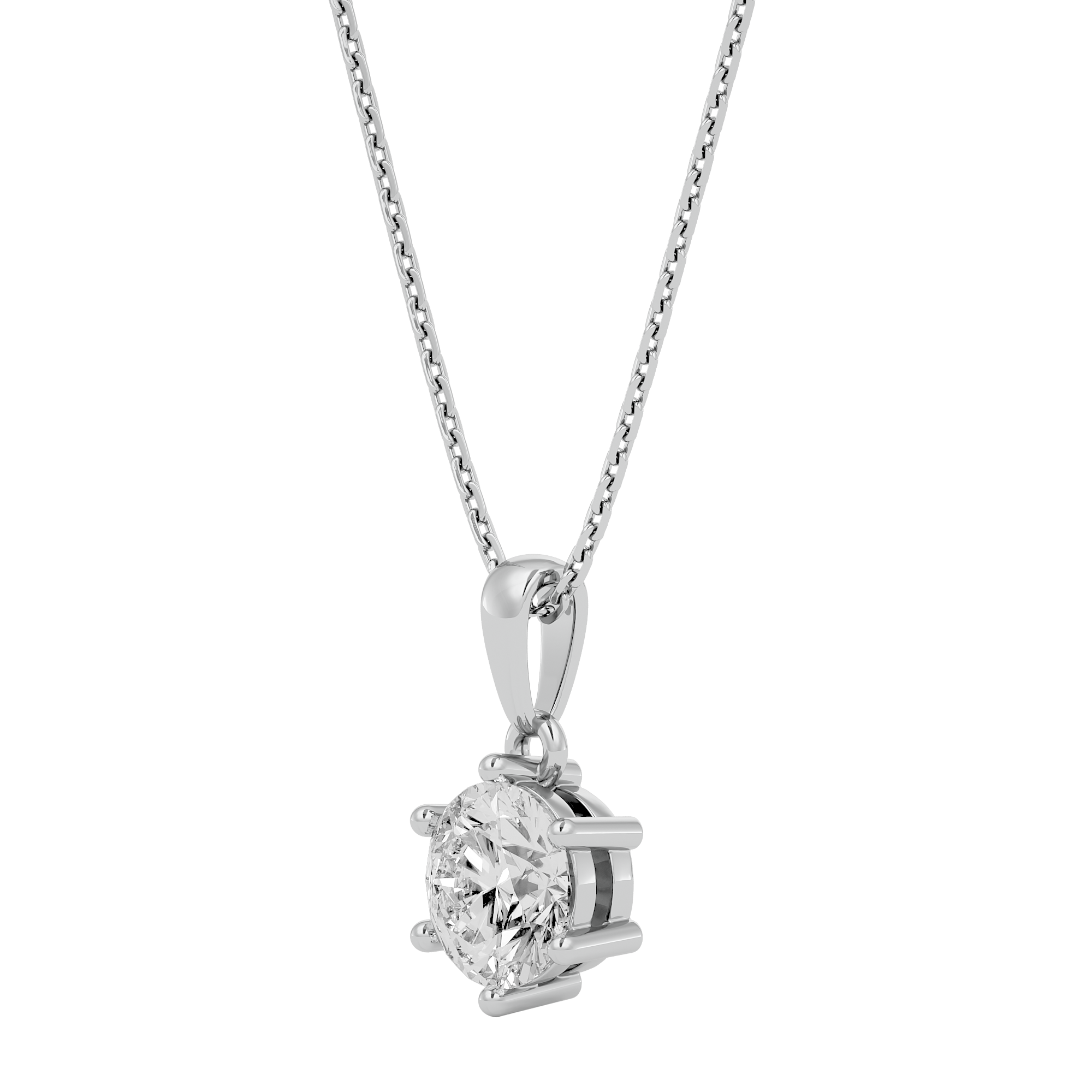Circle of Light Solitaire Pendant