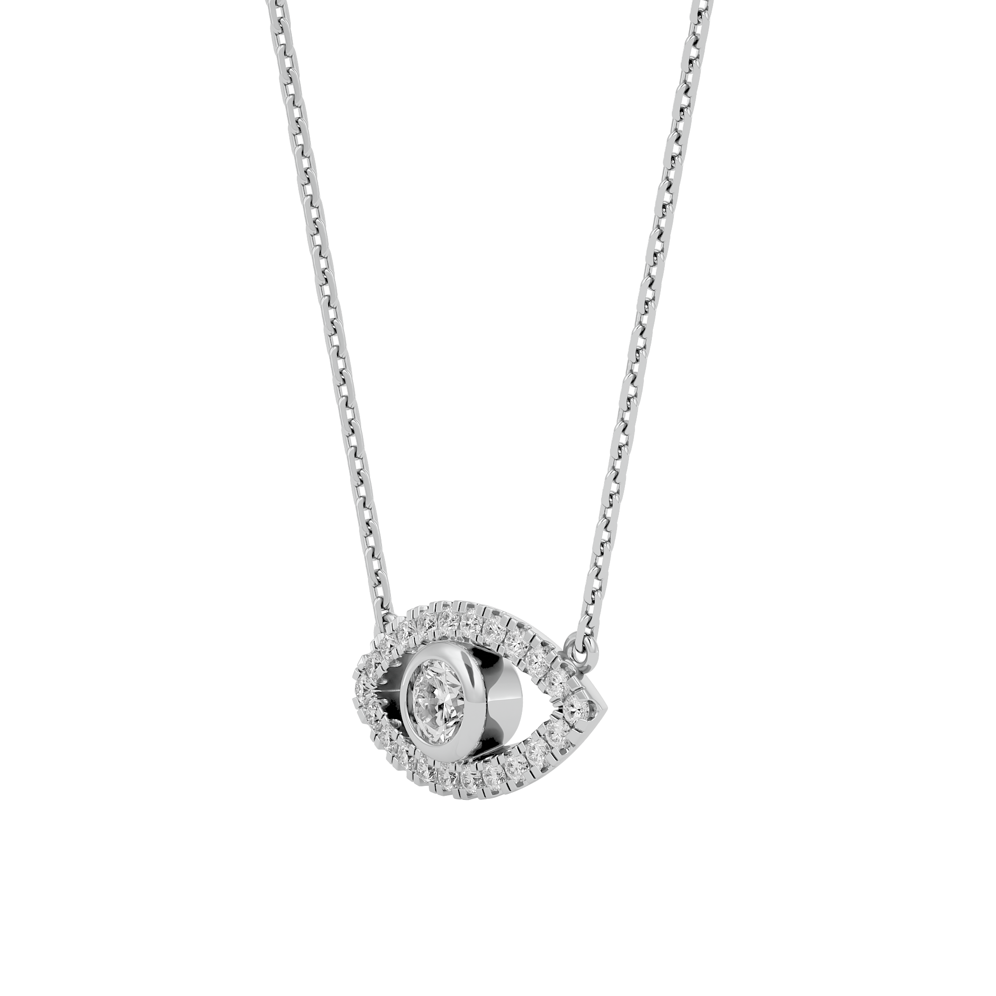 Evil Eye Solitaire Pendant